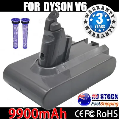 9900mAh For Dyson V6 Battery Absolute Animal Slim DC58 DC59 SV03 SV04 SV09 21.6V • $37.99