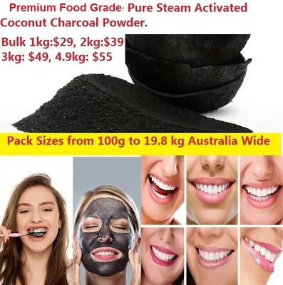 Bulk Activated Carbon Powder Coconut Charcoal Teeth Whitening Toothpaste Mask • $15