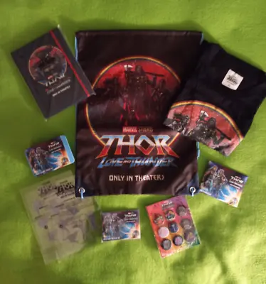 (LOT 3)  Thor: Love And Thunder  Movie Promo T-Shirt (XL) Bag Journal & Extras • $25