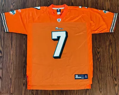 Miami Dolphins NFL - Reebok Vintage On Field Chad Henne Orange Jersey - Mens XL • $49.99