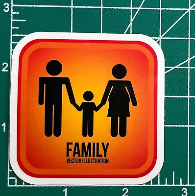 Family - Vector Illustration - Vinyl Decal Sticker Waterproof Notebook Laptop • $3.99