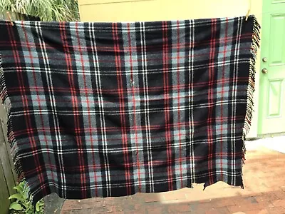 Vintage Plaid Wool Blanket England • $9.99