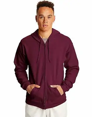 Hanes Full Zip Hoodie Sweatshirt Mens ComfortBlend EcoSmart Hood Pockets S-3XL • $21.19