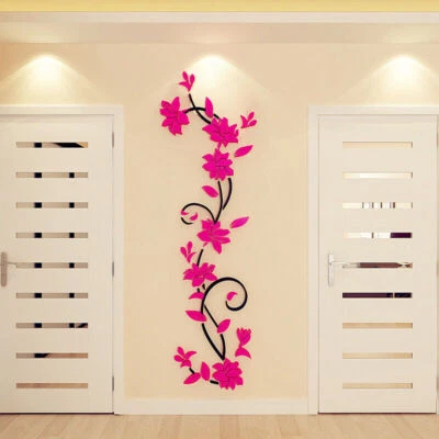 £6.20 • Buy 3D Flower Decal Vinyl Decor Art Home Living Room Wall Sticker Removable Mural