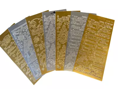 £1.99 • Buy Christmas Peel Off Sticker Sheet For Card Making Scrapbooking Crafts