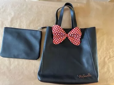 Disney Minnie Mouse Black Tote Bag USED VGC • £4.99