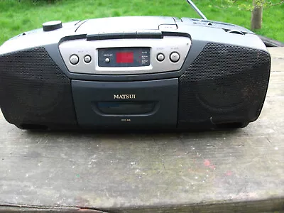 Vintage Matsui Boombox Portable  Stereo Radio Cassette CD Player - CD Faulty • £11