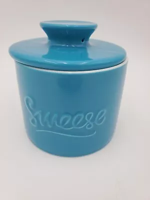 Sweese Teal Blue Ceramic Butter Bell Crock Keeper French Butter Dish W/ Lid • $14