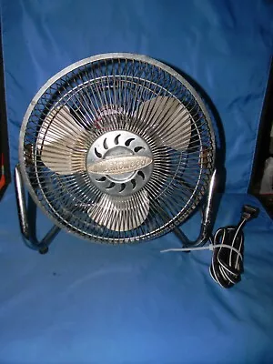 Vintage Lakewood Electric Fan Chrome Silver 3 Speed CM3-1212ALD H9 • $79