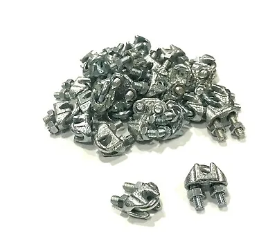 Cable Clamps 1/8” U-Bolts Galvanized Wire Rope Clamps Clips 12 20 50 ~ 500pcs • $9.99