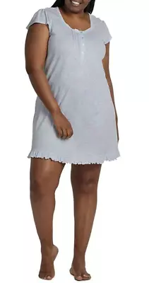 Miss Elaine Short Knit Nightgown NWT Size 2X NWT Aqua Paisley   208851X • $23