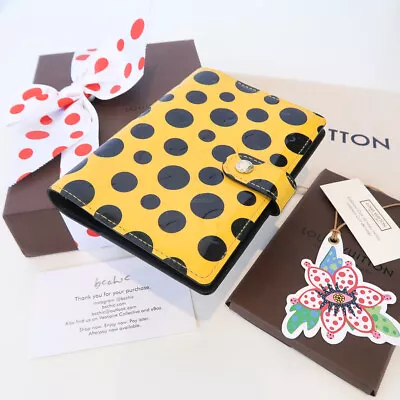 100% Auth LOUIS VUITTON Yayoi Kusama Agenda PM Diary Pumpkin Yellow Vernis Dots • $353.87