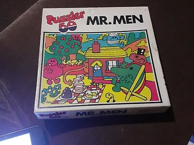 Vintage 50 Piece Jigsaw Puzzle Mr Men Complete - Hestair Puzzles - Retro • £4.49