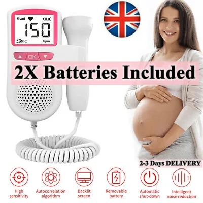 1X Fetal Doppler Detector Baby Heart Beat Rate Probe Prenatal Monitor Ultrasonic • £13.99