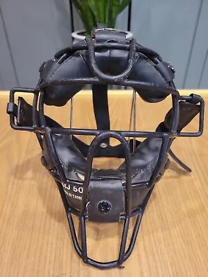 Vintage Reach Baseball Catchers Umpire Mask Face Guard Wire Cage Leather Pad  • $16.99