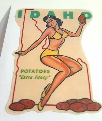 Idaho Pinup Girl Sticker Travel Decal Hot Rat Rod Vintage Look Car Truck 115 • $3.99