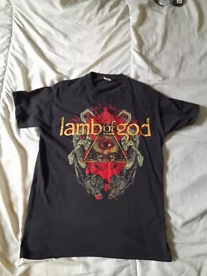 Lamb Of God T Shirt Large 2000 Metal Rock Tee Fruit Of The Loom Heavy Cotton • £19.99