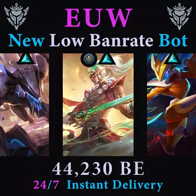 EUW LoL Account Heavenscale Master Yi PROJECT: Warwick Galaxy Kindred Safe Smurf • £10.08
