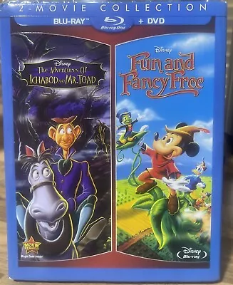 Adventures Of Ichabod And Mr. Toad Fun & Fancy Free Reluctant Dragon Blu-ray DVD • £99.99