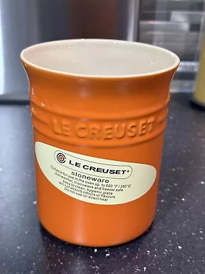 Le Creuset New Stoneware Ceramic Orange Utensil Pot RRP £32 • £24