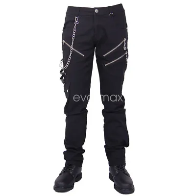 Devil Fashion Men Trousers Casual Gothic Black Steampunk Visual Kei Rock Pants • $78.99