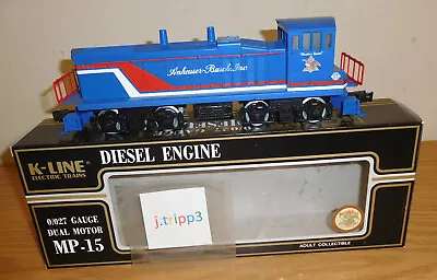 K-line K2298-0001 Anheuser Busch Mp-15 Diesel Engine Locomotive O Gauge Train • $84.95