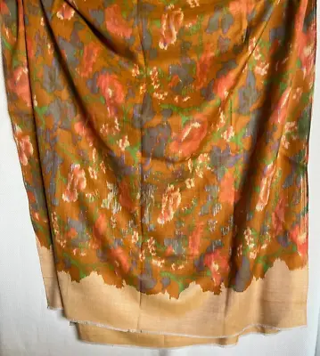 Shingora Thin And Tight Knit Wool Shawl Abstract Warm Colors • $39.90