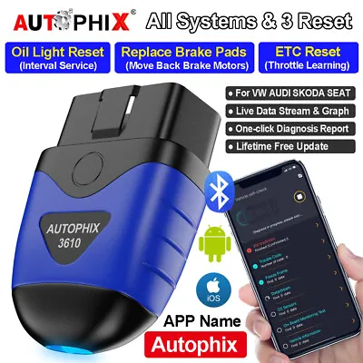 £49 • Buy Autophix 3610 Car OBD2 Diagostic Tool All Systems Scanner For VW AUDI SKODA SEAT