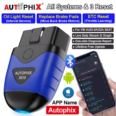 £49 • Buy Autophix 3610 Car OBD2 Diagostic Tool All Systems Scanner For VW AUDI SKODA SEAT