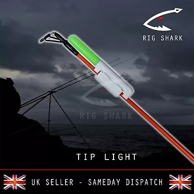 £6.99 • Buy Rig Shark™ GREEN LED Sea Fishing Clip Rod Tip Light Beach Caster Bite Glow Stick