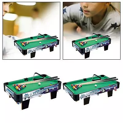 Pool Table Set Desktop Snooker Wood Chalk Racking Triangle Indoor Game Toy Mini • $67.74