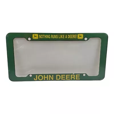 Vintage John Deere Nothing Runs Like A Deere Licensed License Plate Frame • $17.09