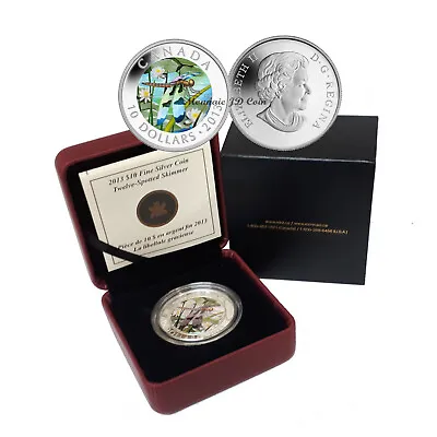 2013 Canada $10 Dragonfly Twelve Spotted Skimmer Fine Silver Coin • $40.67