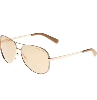 Michael Kors 0MK5004 1017R1 Chelsea Aviator Sunglasses Rose Gold W/Gold Mirror • $59