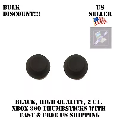 2x Black Microsoft Xbox 360 & Original Xbox Replacement Analog Game Thumb Sticks • $6.25