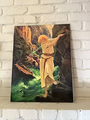 Vintage  Maxfield Parrish Art Deco Canvas On Board THE CANYON COA 67/100 • $239.99