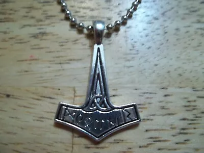 THOR'S HAMMER MJOLNIR VIKING Necklace Stainless Chain • $12