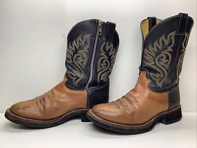 Mens Justin Cowboy Wester  Brown Boots Size 11 Ee • $26.99