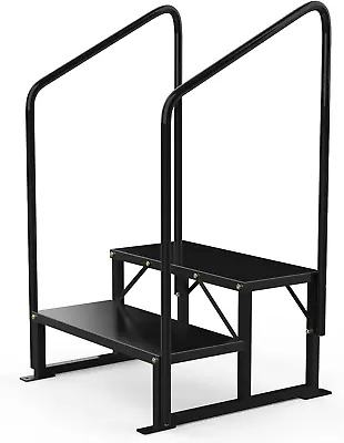 RV Steps With Two Handrails 2Steps Portable Stairs For Travel Trailer Motor Home • $160.78