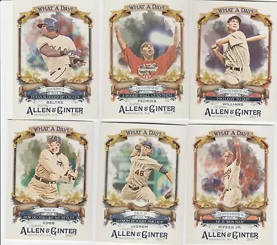 2017 Topps Allen&ginter What A Day 6  Card Lot With Ted Williams Nm Con • $4.95