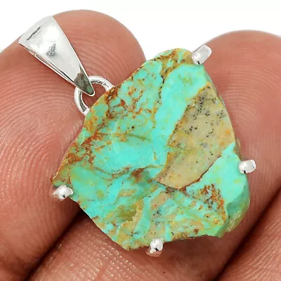 Natural Mexican Turquoise 925 Sterling Silver Pendant Jewelry CP42780 • $10.99