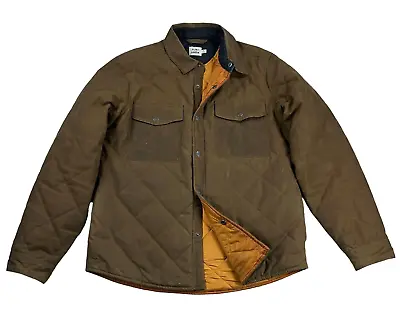 Flint And Tinder Huckberry Quilted Waxed Shirt Jacket Mens Size M Brown • $199