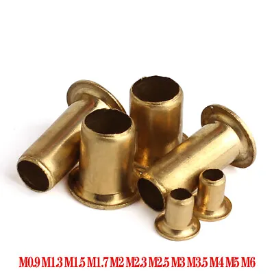 £1.74 • Buy Hollow Rivets Brass Crimped Rivet Copper Eyelets Tubular Rivets M0.9 M1.3 M5~M6