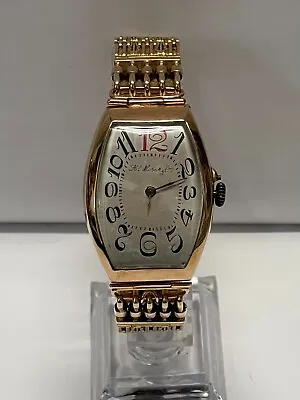 HY MOSER & CIE Vintage 1920's Jumbo 18K Rose Gold Unisex Watch- $40K APR W/ COA! • $7995