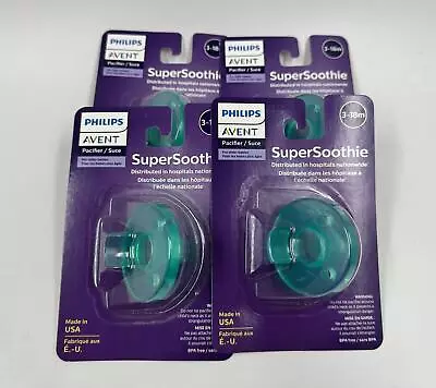 Phillips: Avent SuperSoothie Pacifier | 3-18m | Lot Of 4 | Brand New • $12.99