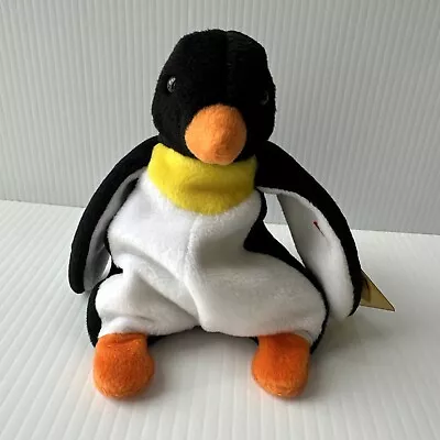 WADDLE PENGUIN Ty Beanie Baby  Canadian Tag December 19 1995 HW018 #4075 • $5.99