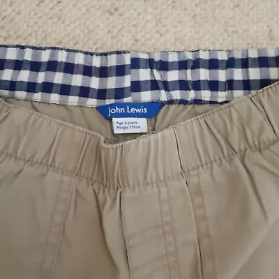 £5 • Buy John Lewis Sand Coloured Cotton Shorts, Age 6 Years Height 116 Cm
