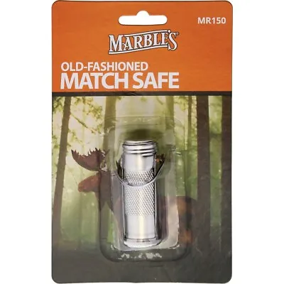 $11.69 • Buy Marbles Match Safe From Original 1900 Patent Waterproof Stainless Construction