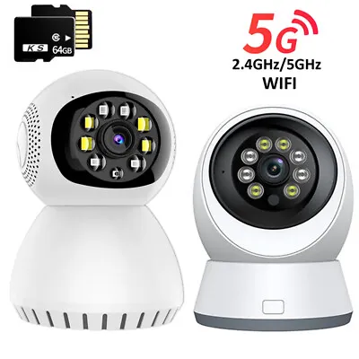 5G HD WiFi IP Security Camera Wireless Night Vision Home Baby Pet Monitor Cam • £22.48