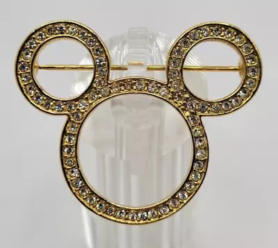 Van Dell Mickey Mouse Brooch/Pin With Rhinestones • $23.99